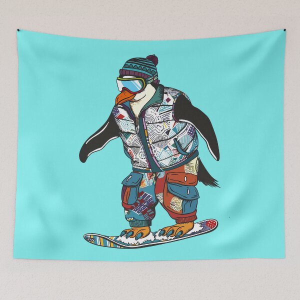 Item preview, Snowboarding Penguin designed and sold by Structure-Blue.