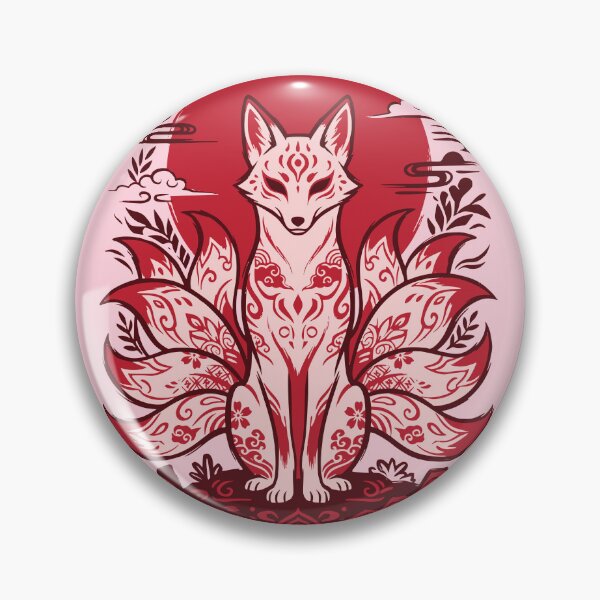 Item preview, Japanese Fox Kitsune Sun Graphic designed and sold by LinaValearte.