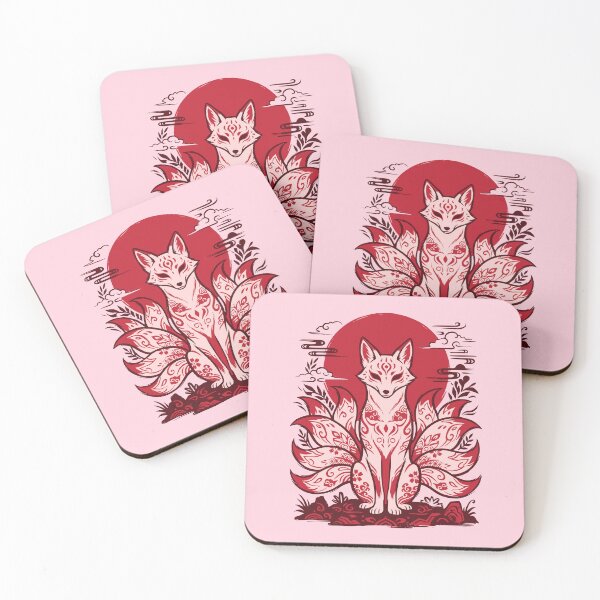 Item preview, Japanese Fox Kitsune Sun Graphic designed and sold by LinaValearte.