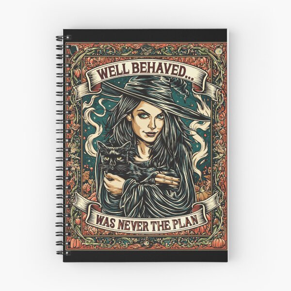 Item preview, Well Behaved… Was Never the Plan | Witch & Black Cat Halloween Art designed and sold by Quietest Riot.