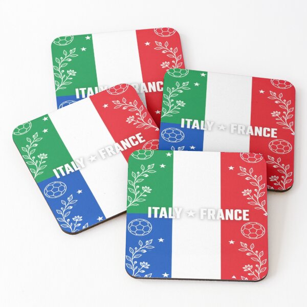 Item preview, Italy vs France Minimalist Football Poster designed and sold by Nexus Space.