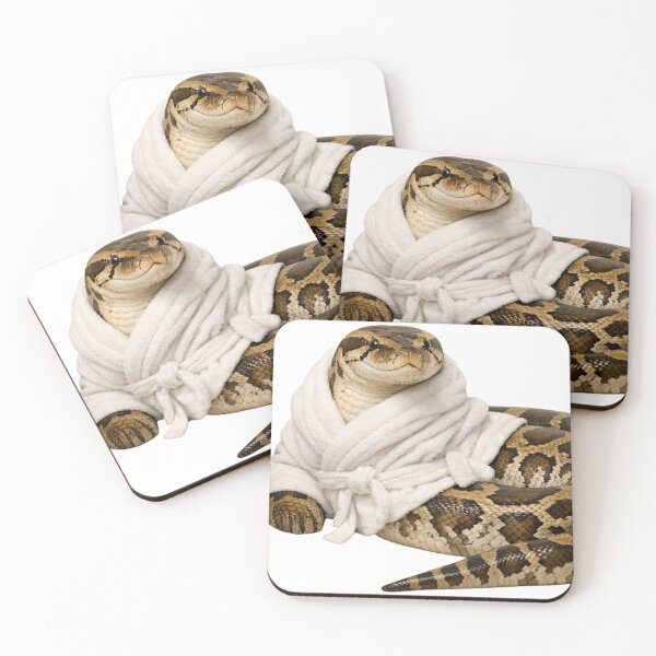 Item preview, Cozy Burmese Python in a Bathrobe designed and sold by Sillytoe.