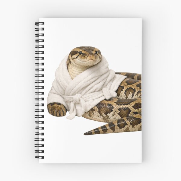 Item preview, Cozy Burmese Python in a Bathrobe designed and sold by Sillytoe.