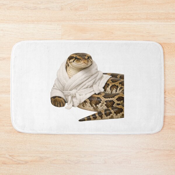 Item preview, Cozy Burmese Python in a Bathrobe designed and sold by Sillytoe.