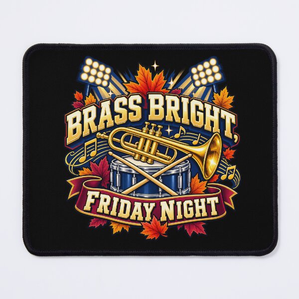 Item preview, Brass Bright Friday Night Marching Band Art designed and sold by CheerfulNest.