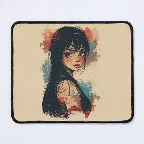 Item preview, Retro Girl Portrait Vintage Manga Art designed and sold by ERODED SELF.