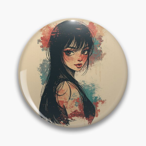 Item preview, Retro Girl Portrait Vintage Manga Art designed and sold by ERODED SELF.