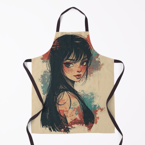 Item preview, Retro Girl Portrait Vintage Manga Art designed and sold by ERODED SELF.
