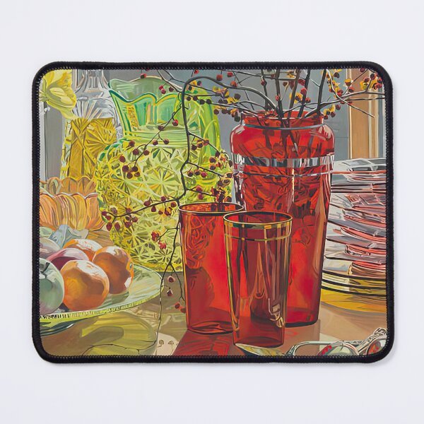 Item preview, Janet Fish, Red Vase and Yellow Tulips designed and sold by DavidSrna.