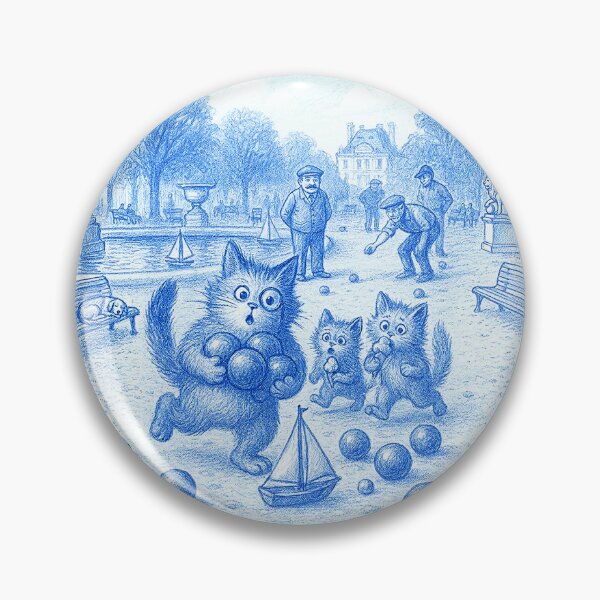 Item preview, Gustave, Nicky & Vicky  in the Tuileries - Blue Vintage Park Adventure (Fonula Series) designed and sold by Fonulaseries.