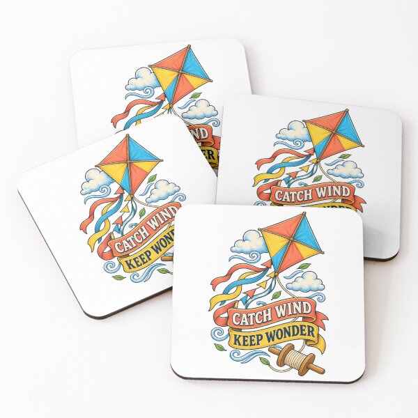 Item preview, Catch Wind Keep Wonder Colorful Kite Flyer designed and sold by CheerfulNest.
