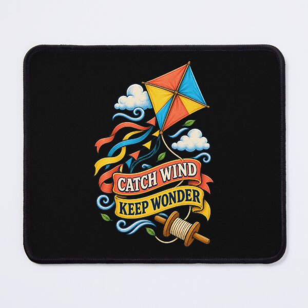 Item preview, Catch Wind Keep Wonder Colorful Kite Flyer designed and sold by CheerfulNest.
