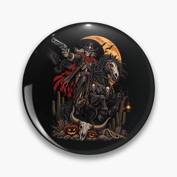 Item preview, Dark Cowboy Gothic Skeleton Rider Halloween designed and sold by afr-saad.