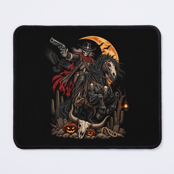 Item preview, Dark Cowboy Gothic Skeleton Rider Halloween designed and sold by afr-saad.