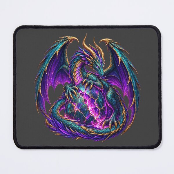 Item preview, Prismatic Dragon Guardian for Fantasy Lovers designed and sold by POD DYNASTY | Original Print On Demand T-Shirt Graphics.