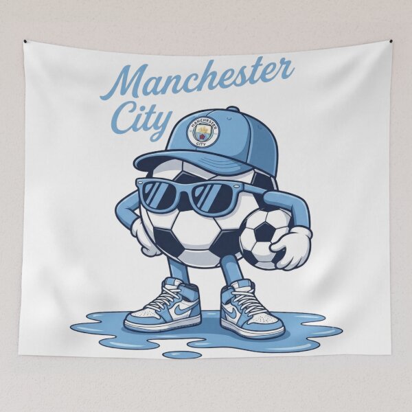 Item preview, Cool Football Mascot Sky Blue Streetwear designed and sold by annaarthk.