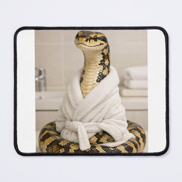 Item preview, Carpet Python Wearing a Bathrobe designed and sold by Sillytoe.