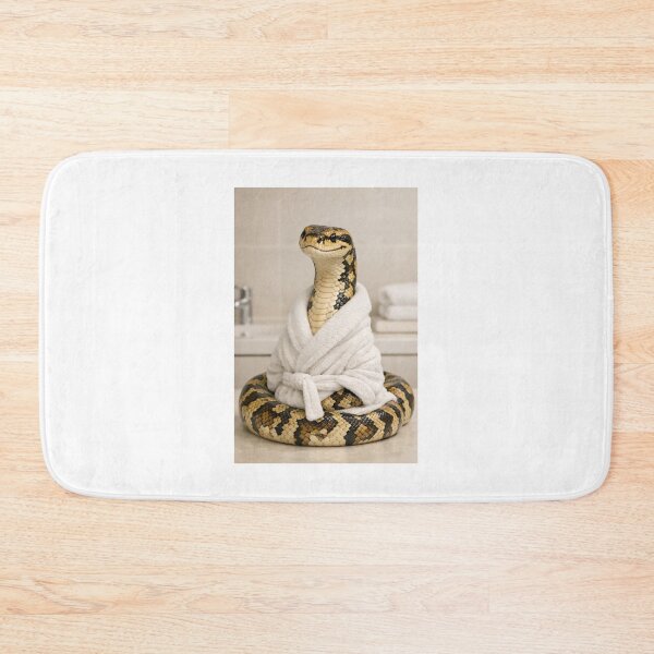 Item preview, Carpet Python Wearing a Bathrobe designed and sold by Sillytoe.
