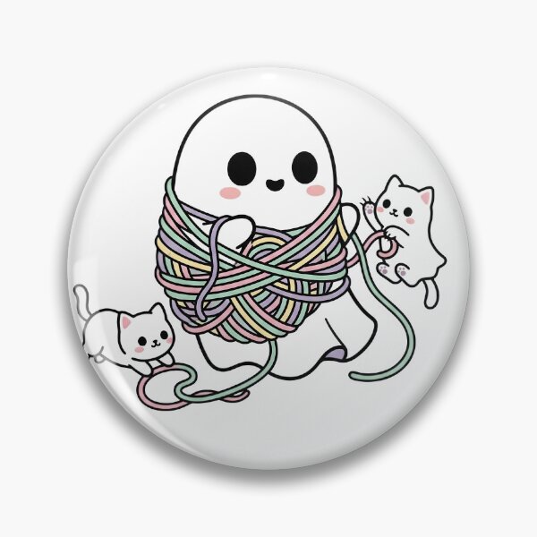 Item preview, Cute Ghost Playing With Yarn & Ghost Kittens designed and sold by Emile-MLZ.