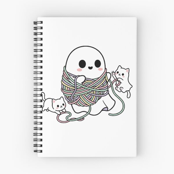 Item preview, Cute Ghost Playing With Yarn & Ghost Kittens designed and sold by Emile-MLZ.