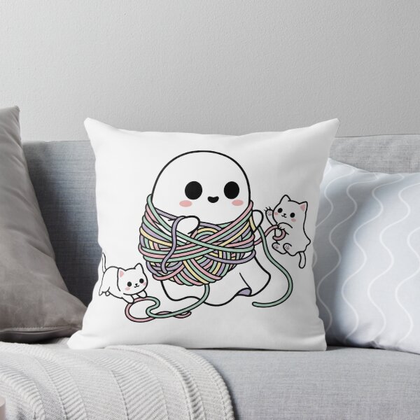 Item preview, Cute Ghost Playing With Yarn & Ghost Kittens designed and sold by Emile-MLZ.