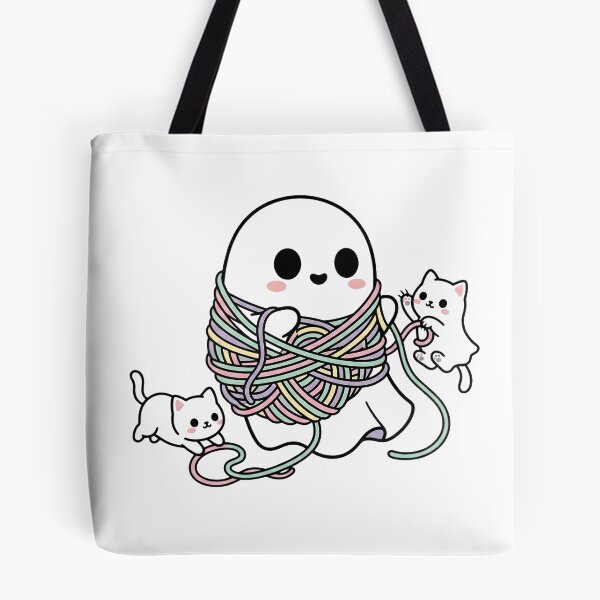 Item preview, Cute Ghost Playing With Yarn & Ghost Kittens designed and sold by Emile-MLZ.