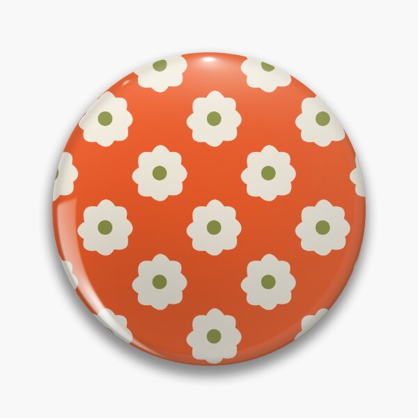 Item preview, 70's Ditsy Daisy in Shocking Orange designed and sold by YesterdayColl.