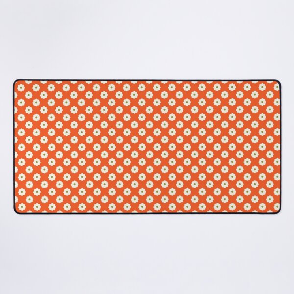 Item preview, 70's Ditsy Daisy in Shocking Orange designed and sold by YesterdayColl.