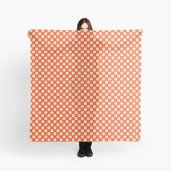 Item preview, 70's Ditsy Daisy in Shocking Orange designed and sold by YesterdayColl.