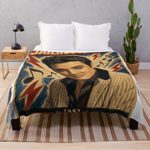 Item preview, Jailhouse Rock 1957 - Vintage Rockabilly Lightning Poster Art designed and sold by ElvisVintagePosters.
