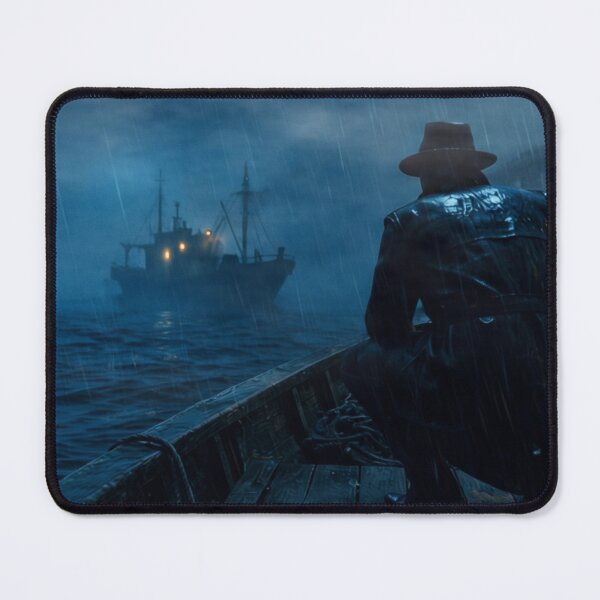 Item preview, Rainy Dockside Stakeout Noir designed and sold by BrokenCompassCo.