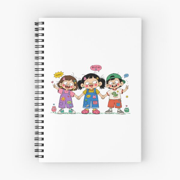Item preview, Three Little Besties Holding Hands – Cute Doodle designed and sold by Kaytee-arttt.