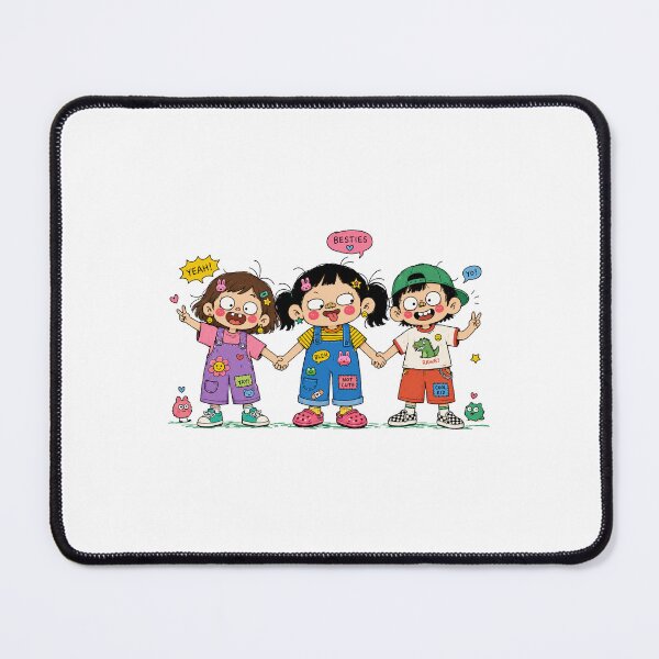 Item preview, Three Little Besties Holding Hands – Cute Doodle designed and sold by Kaytee-arttt.