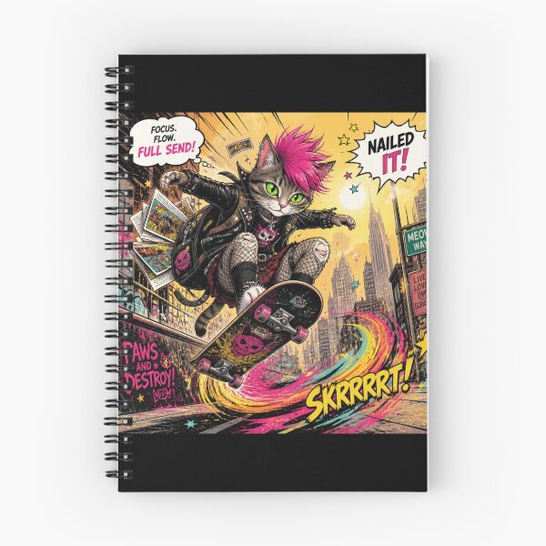 Item preview, Punk Skater Cat designed and sold by HappyPrintCo.