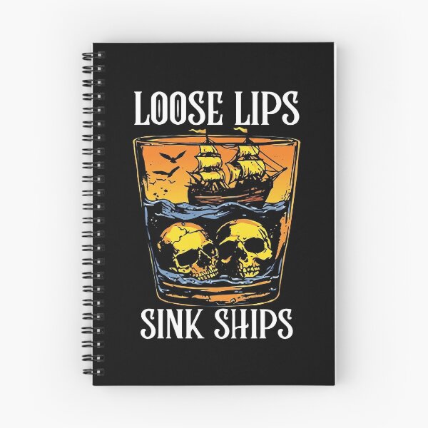 Item preview, Loose Lips Sink Ships Skull Ship Glass designed and sold by ismaelgeme.