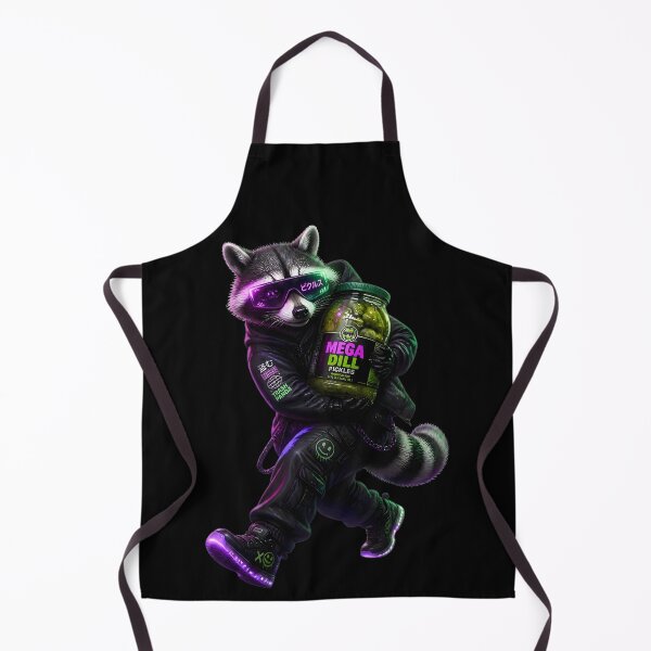 Item preview, Raccoon Eating Pickles Cyberpunk Trash Panda Funny Pickle Lover designed and sold by LeSoniPapaPrint.