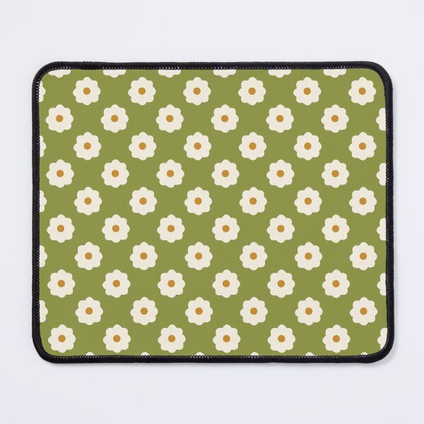 Item preview, 70's Ditsy Daisy in Avocado Green designed and sold by YesterdayColl.
