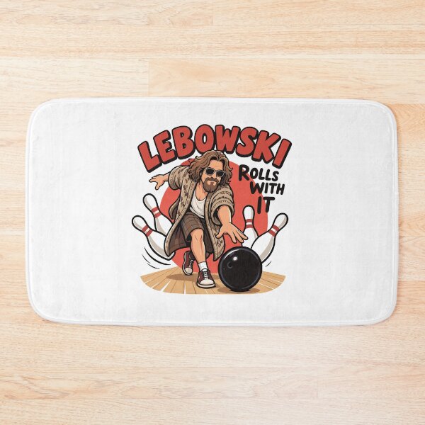Item preview, Lebowski Rolls With It — The Dude Bowling Tee Design designed and sold by Krasnovaovaova.