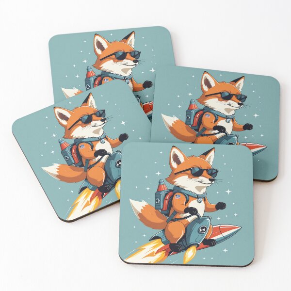 Item preview, Fox Riding a Rocket Cool Sunglasses Look – Fox lover gift designed and sold by michallechowicz.