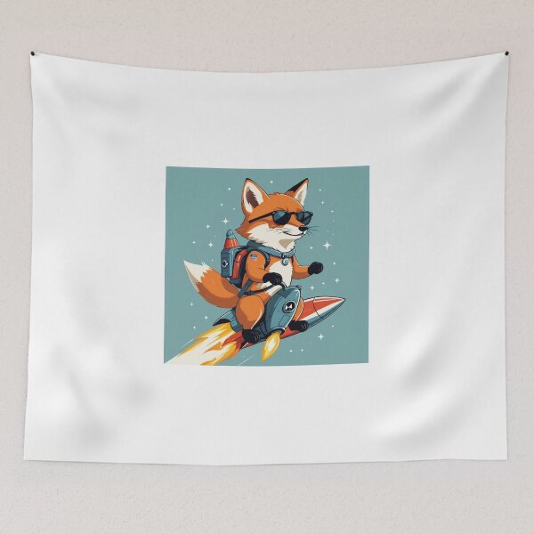 Item preview, Fox Riding a Rocket Cool Sunglasses Look – Fox lover gift designed and sold by michallechowicz.