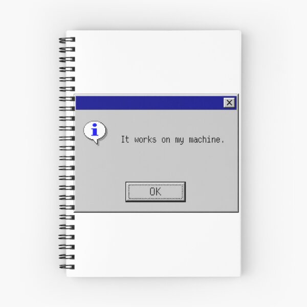 Item preview, Works On My Machine Retro Computer Error - Funny Programmer Coding Pop Up Sign designed and sold by ValeGraficArte.