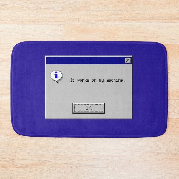 Item preview, Works On My Machine Retro Computer Error - Funny Programmer Coding Pop Up Sign designed and sold by ValeGraficArte.