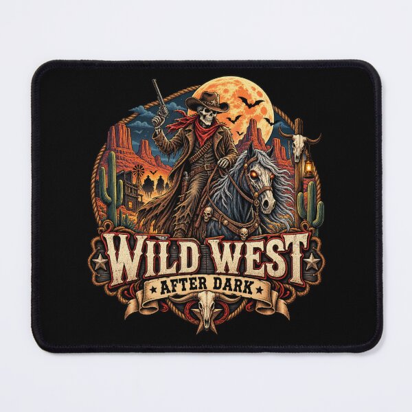 Item preview, Wild West After Dark Ghost Horse Skeleton Cowboy Vintage Halloween designed and sold by afr-saad.