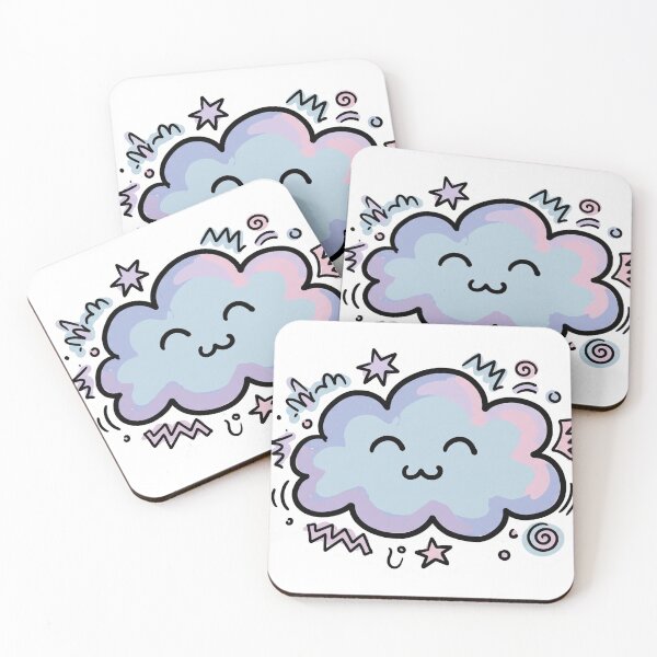 Item preview, Chaotic Doodle Cloud Face Gen Z Sticker Design designed and sold by urchoice002.