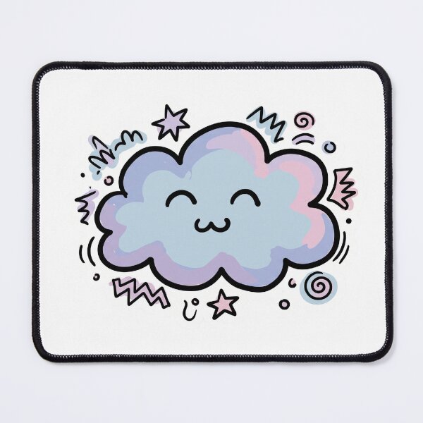 Item preview, Chaotic Doodle Cloud Face Gen Z Sticker Design designed and sold by urchoice002.