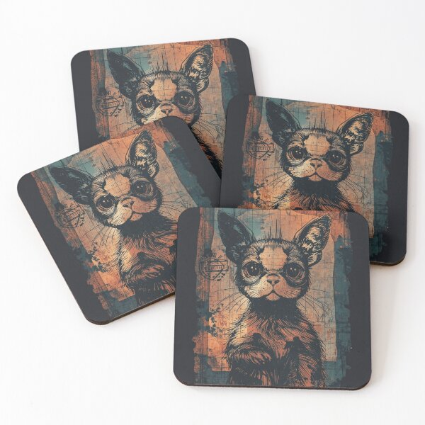 Item preview, Grunge Chihuahua Dog Portrait Vintage Art designed and sold by ERODED SELF.