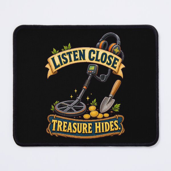 Item preview, Listen Close Treasure Hides Metal Detecting Art designed and sold by CheerfulNest.