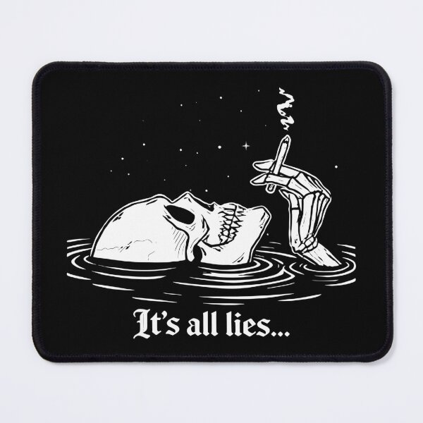 Item preview, It’s All Lies Skull Smoking In Water designed and sold by ismaelgeme.