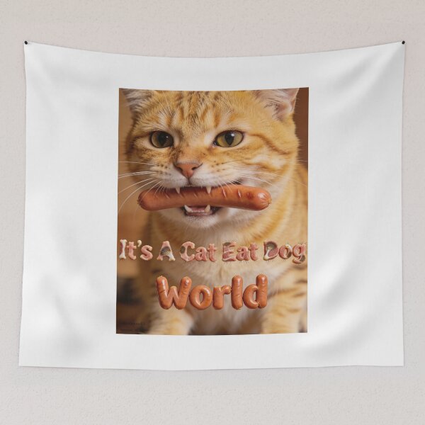 Item preview, Cat Eat Dog Print designed and sold by Lichentroupe63.