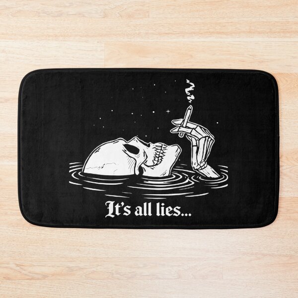 Item preview, It’s All Lies Skull Smoking In Water designed and sold by ismaelgeme.